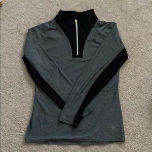 Athletic pullover (reflective zipper)